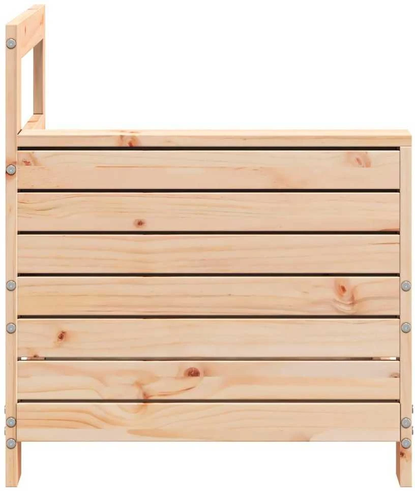 Sodo sofos dalis, 69x62x70,5cm, pušies masyvas, su porankiu