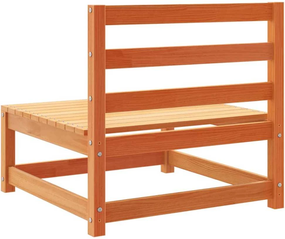 Lauko baldų komplektas Sodo sofos komplektas, 12 dalių, vaško rudas, pušies masyvas