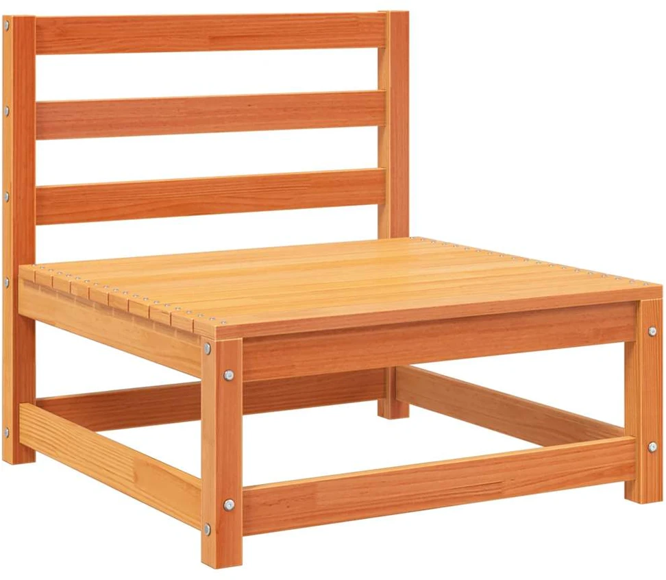 Lauko baldų komplektas Sodo sofos komplektas, 12 dalių, vaško rudas, pušies masyvas