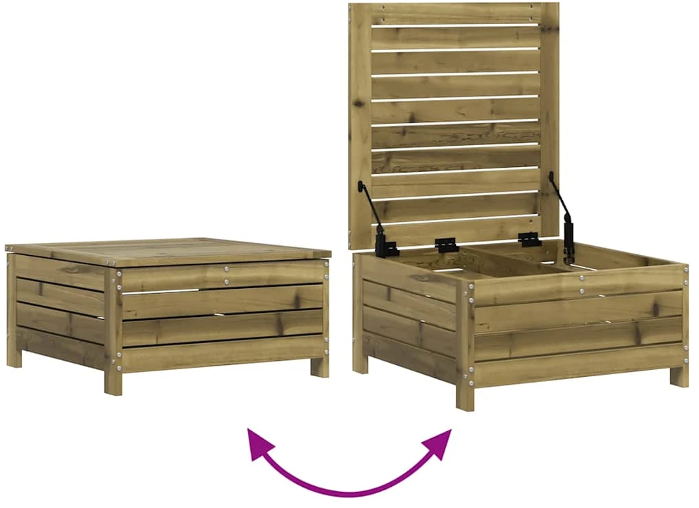 Lauko baldų komplektas Sodo sofos komplektas, 4 dalių, impregnuota pušis