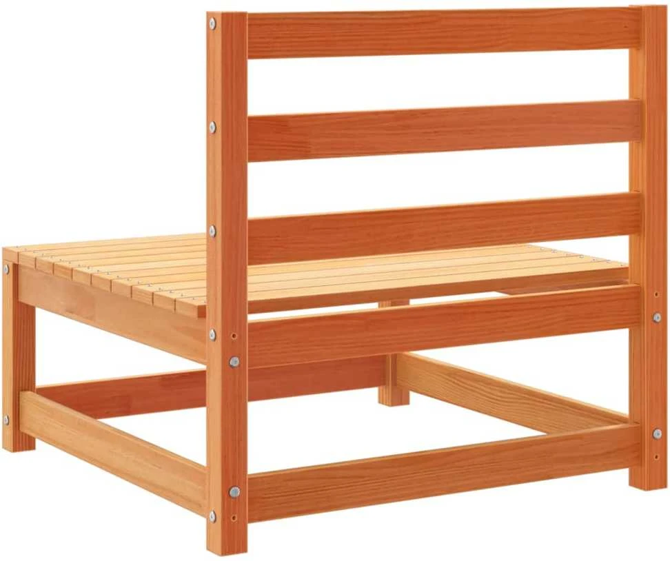 Lauko baldų komplektas Sodo sofos komplektas, 5 dalių, vaško rudas, pušies masyvas