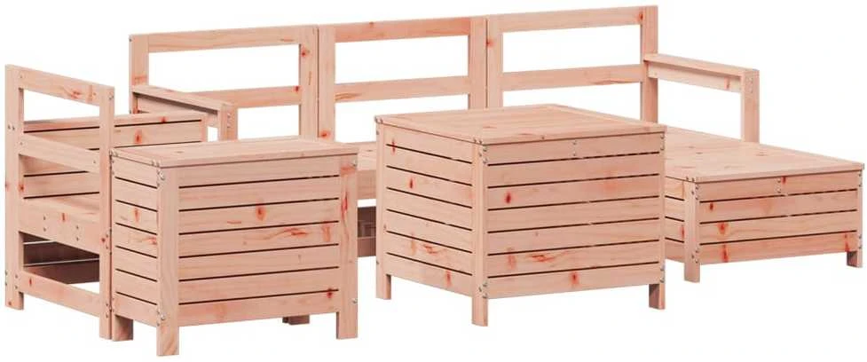 Lauko baldų komplektas Sodo sofos komplektas, 7 dalių, douglas eglės masyvas