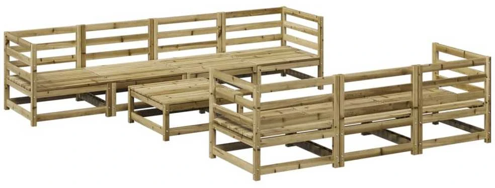 Lauko baldų komplektas Sodo sofos komplektas, 8 dalių, impregnuota pušies mediena
