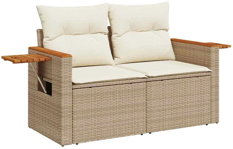 Sodo Sofų Rinkinys 10 vnt. 7-Vietų skaičius Bežinė ir kreminė