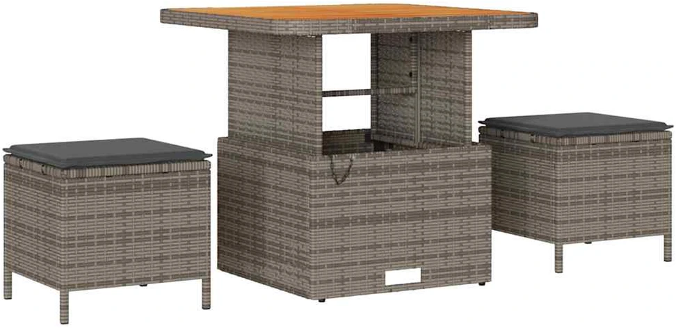 Sodo Sofų Rinkinys 10 vnt. 9-Vietų skaičius Pilka