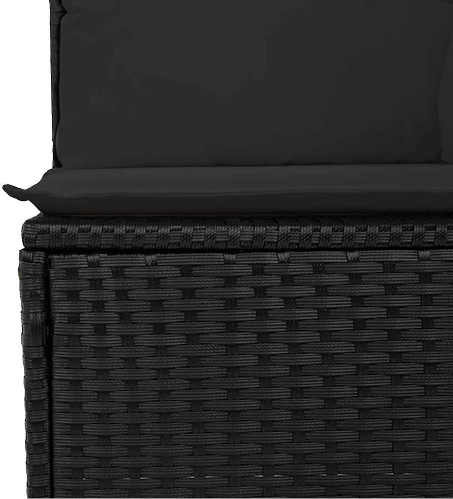 Sodo Sofų Rinkinys 10 vnt. Juoda