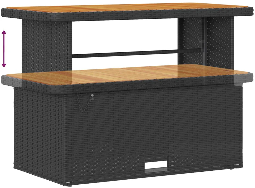 Sodo Sofų Rinkinys 10 vnt. Juoda poliratanas