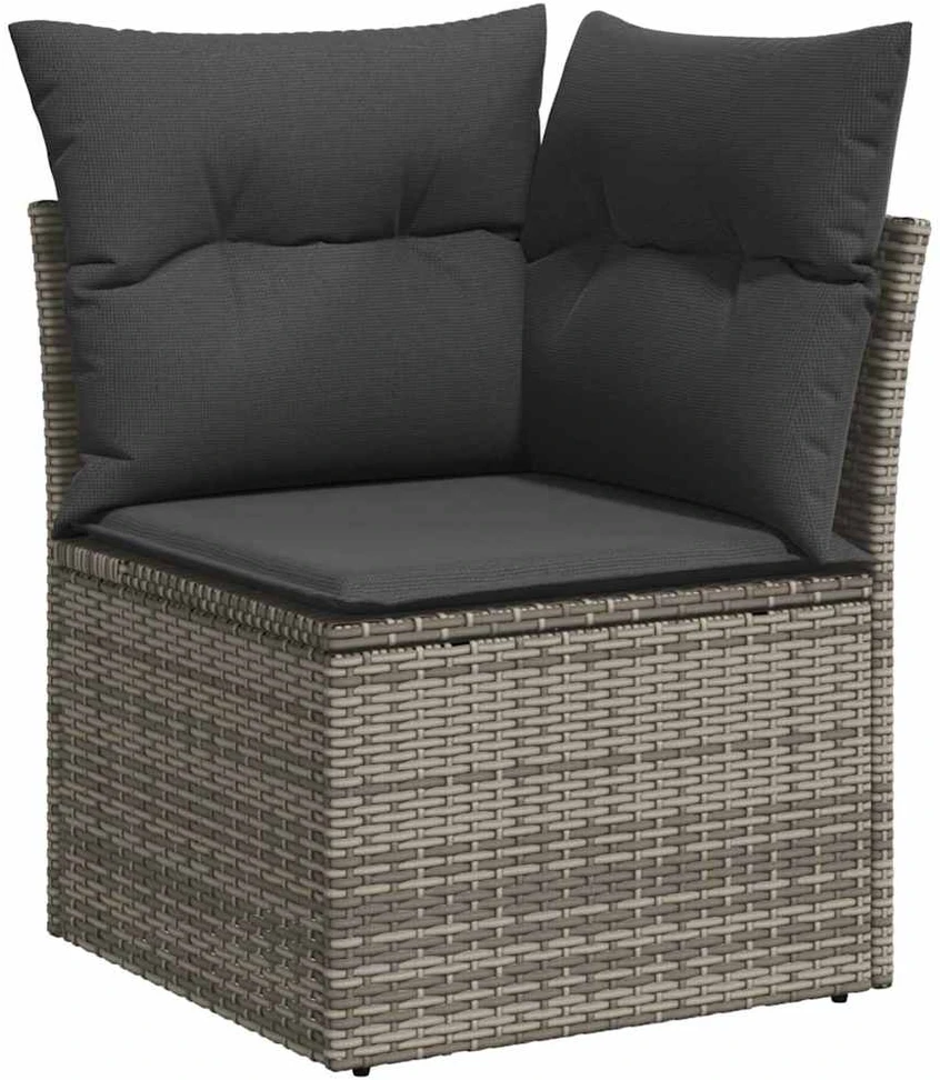 Sodo Sofų Rinkinys 10 vnt. Pilka poliratanas