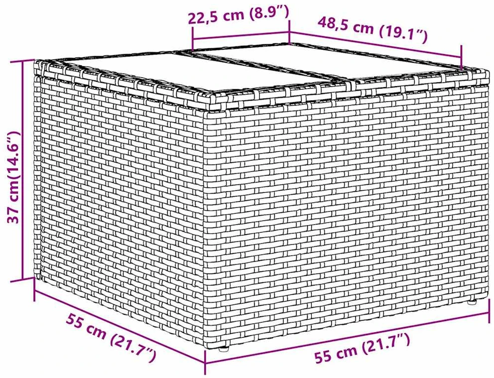 Sodo Sofų Rinkinys 10 vnt. Smėlio poliratanas