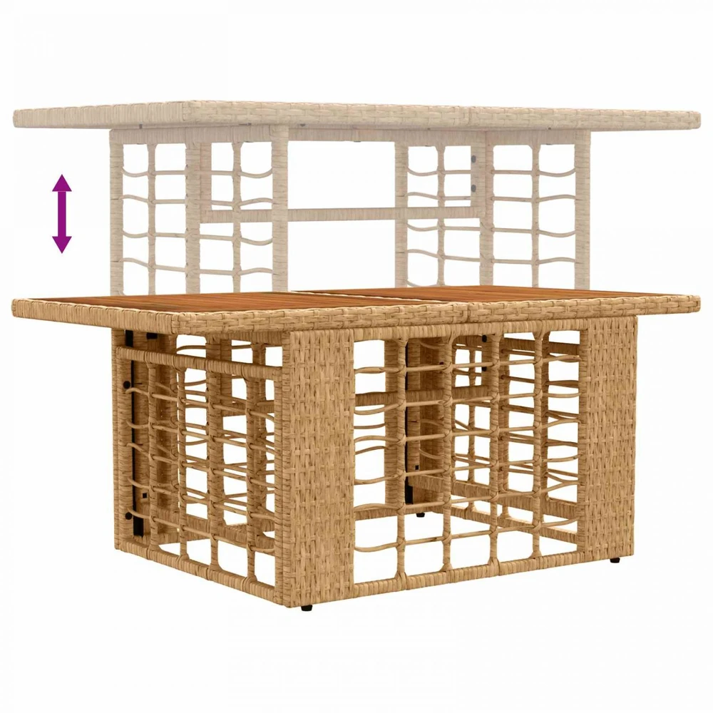 Sodo Sofų Rinkinys 11 vnt. Natūralus ir grietinėlės baltas