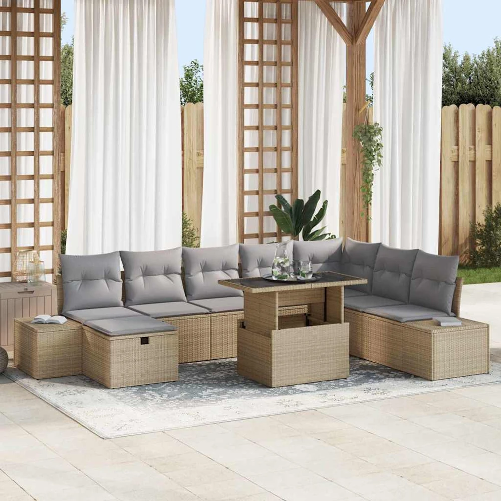 Sodo Sofų Rinkinys 11 vnt. poliratanas