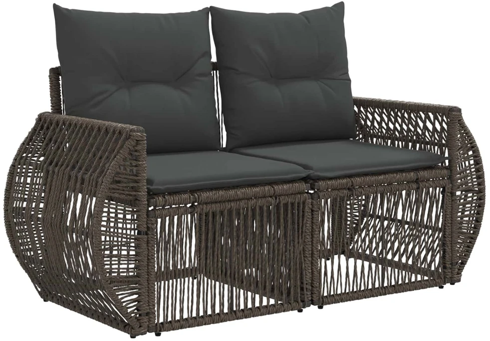 Lauko baldų komplektas Sodo Sofų Rinkinys 13 vnt. Pilka ir tamsiai pilka poliratanas