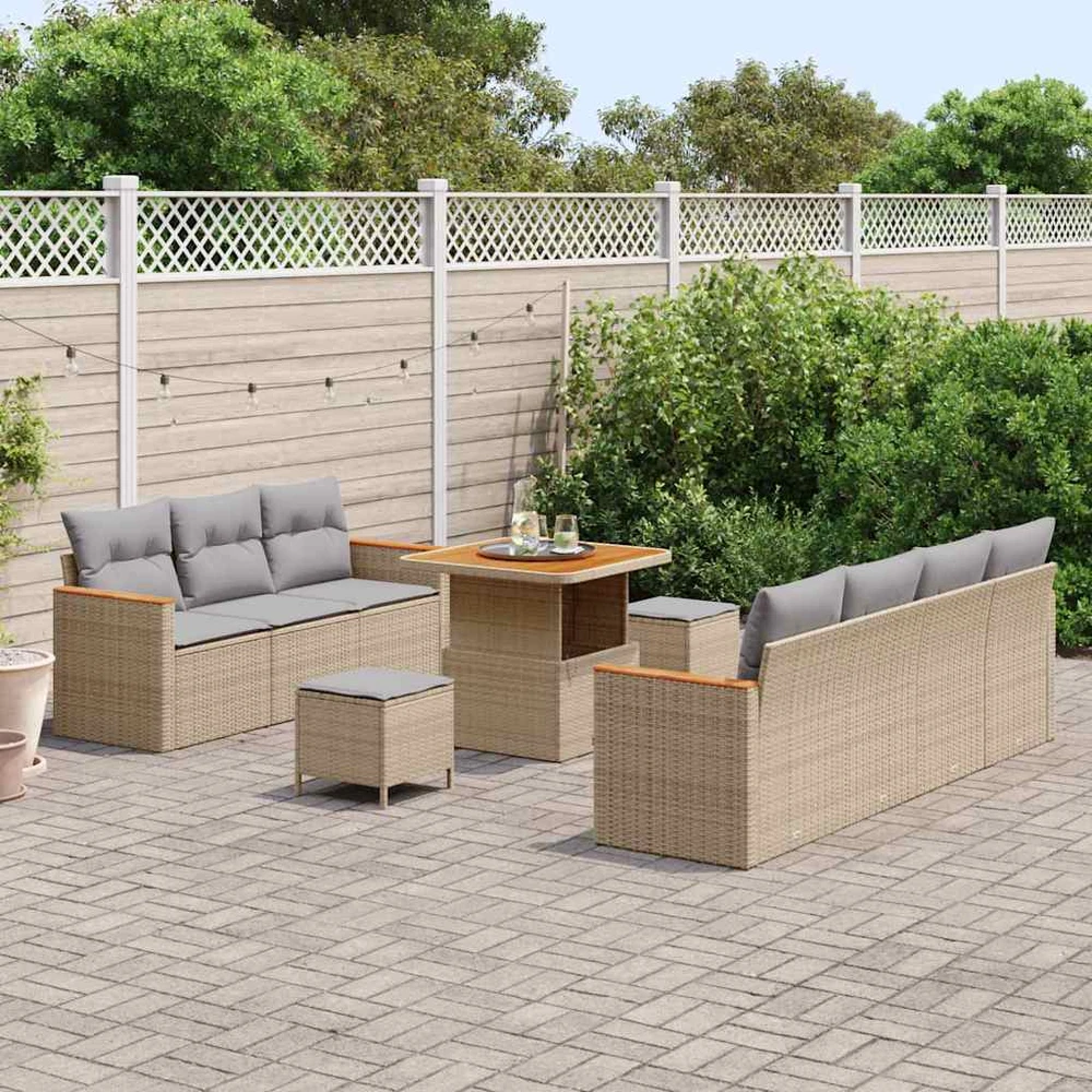 Sodo Sofų Rinkinys 14 vnt. 9-Vietų skaičius