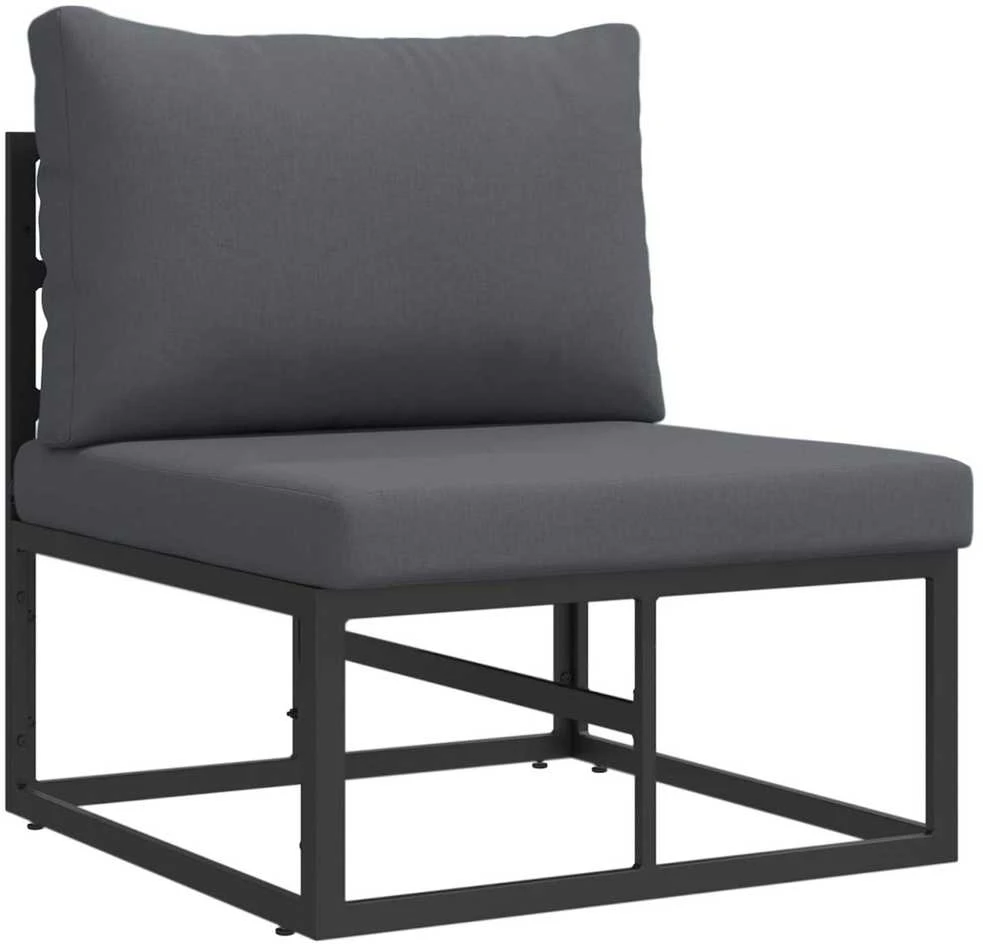 Lauko baldų komplektas Sodo Sofų Rinkinys 5 vnt. Juoda metalas