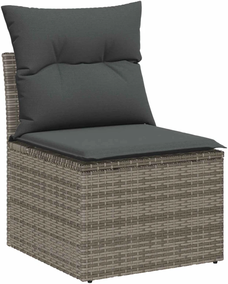 Sodo Sofų Rinkinys 5 pcs 4-Seater Pilka poliratanas