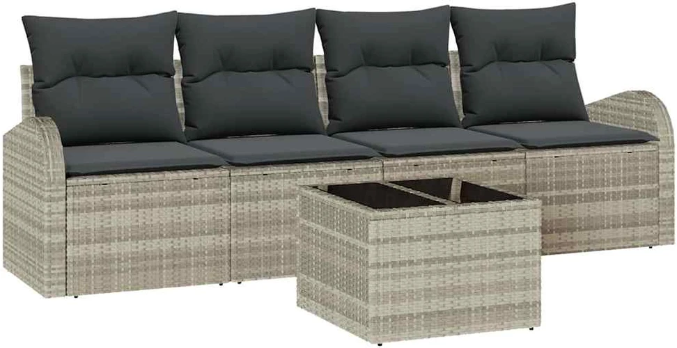 Sodo Sofų Rinkinys 5 pcs 4-Seater