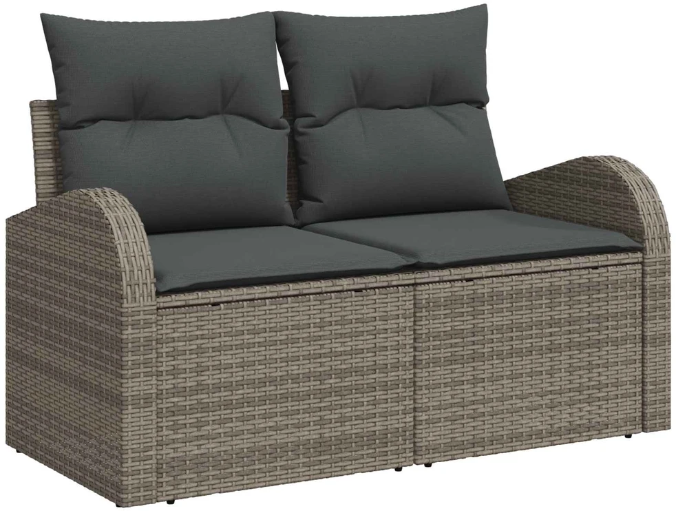 Sodo Sofų Rinkinys 5 pcs 4-Seater Pilka poliratanas