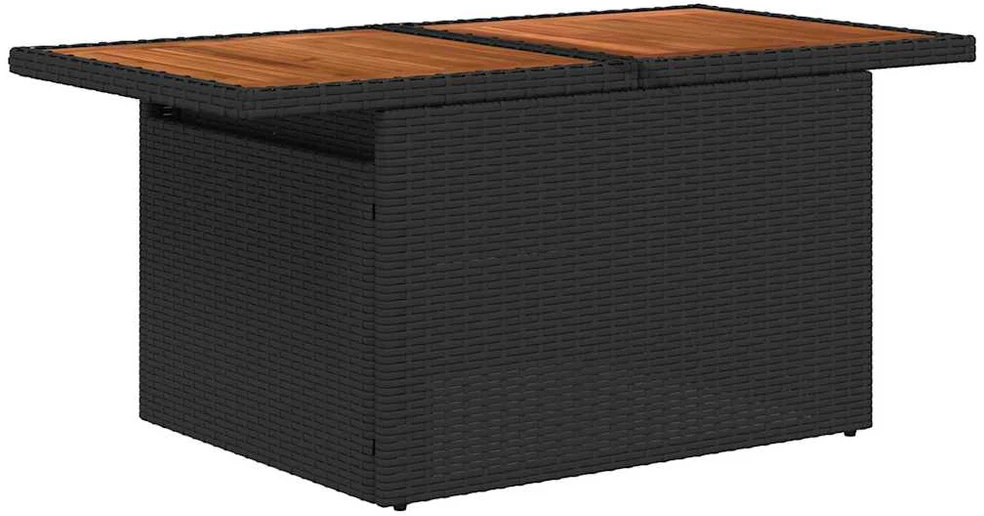 Sodo Sofų Rinkinys 5 vnt. Juoda poliratanas