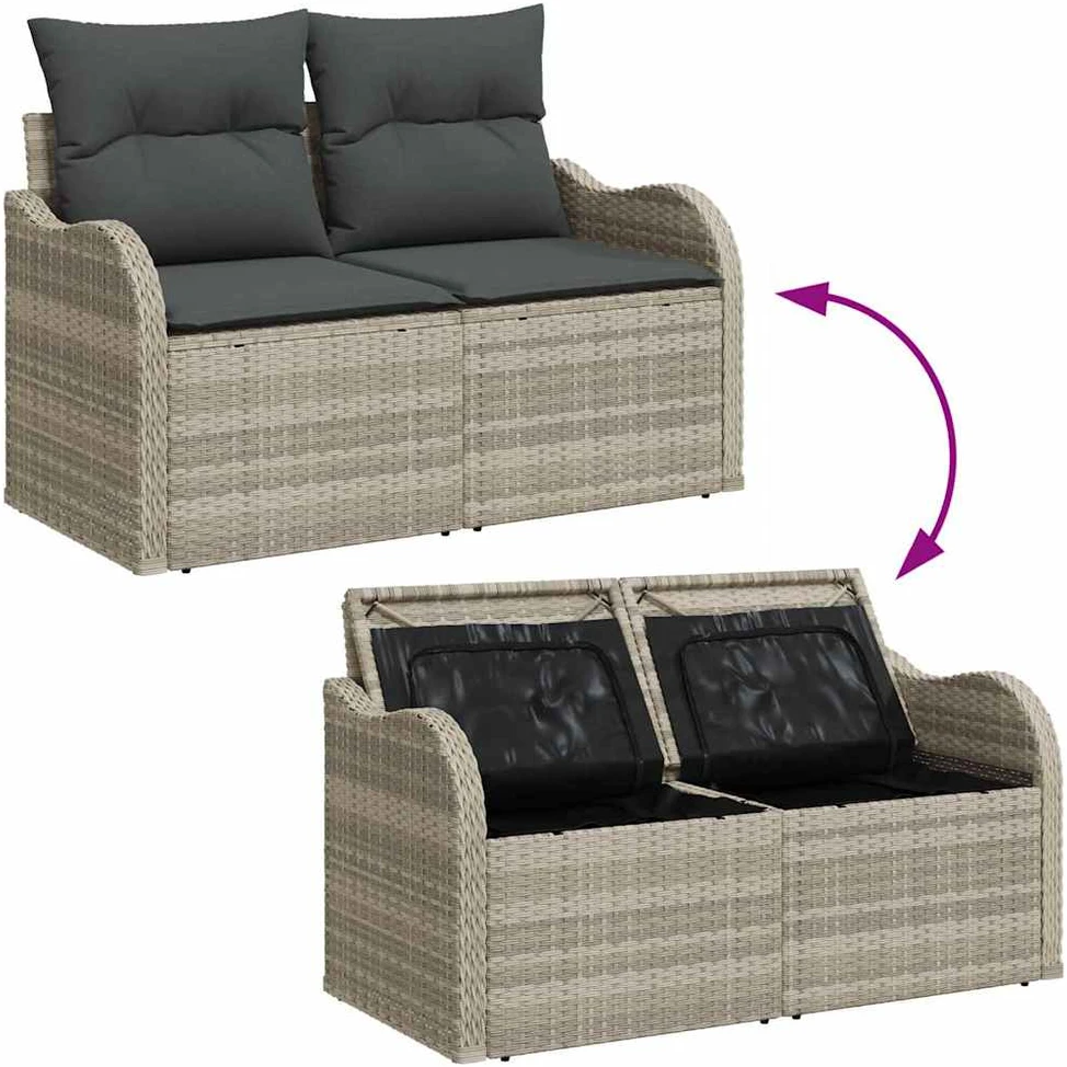 Sodo Sofų Rinkinys 5 vnt. Poli ratanas