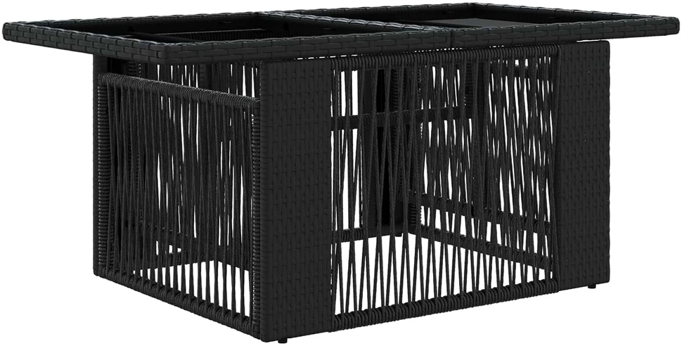 Sodo Sofų Rinkinys 6 vnt. Juoda ir kreminė balta poliratanas