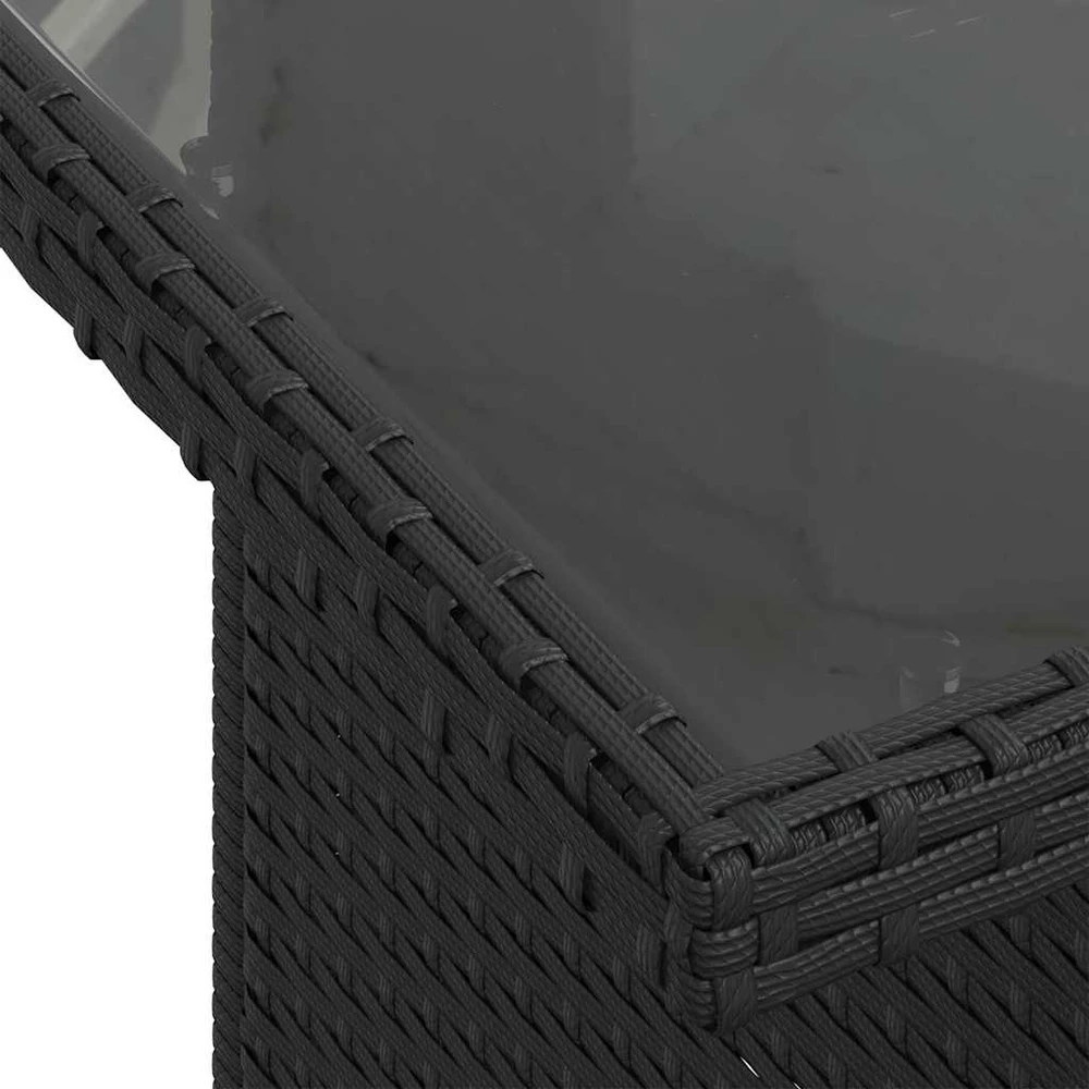 Sodo Sofų Rinkinys 6 vnt. Juoda poliratanas