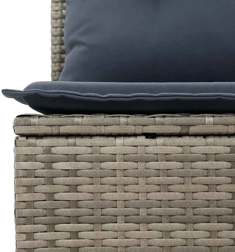 Sodo Sofų Rinkinys 6 vnt. Pilka ir tamsiai mėlyna