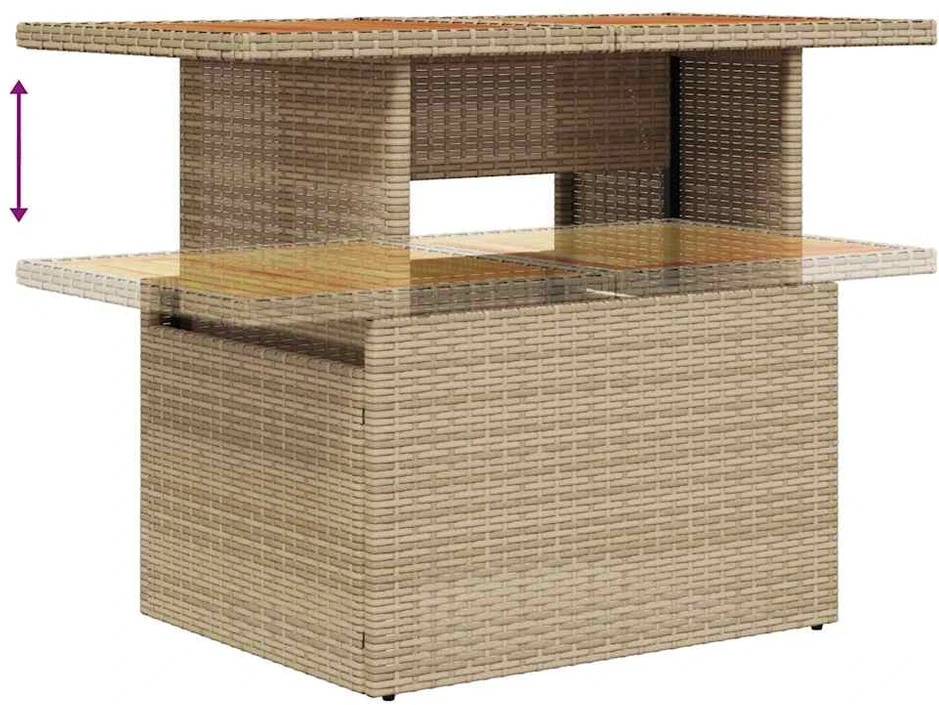 Sodo Sofų Rinkinys 7 vnt. Bežinė ir kreminė