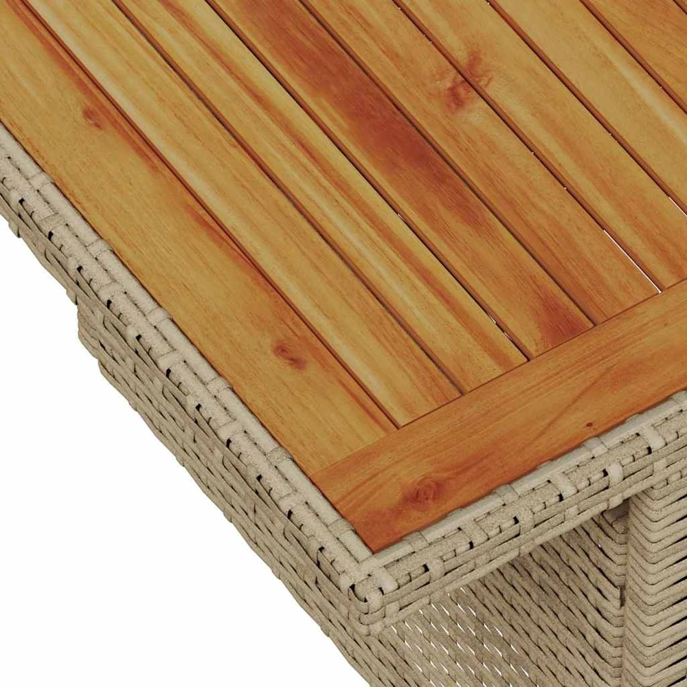 Sodo Sofų Rinkinys 7 vnt. Smėlio Poli ratanas