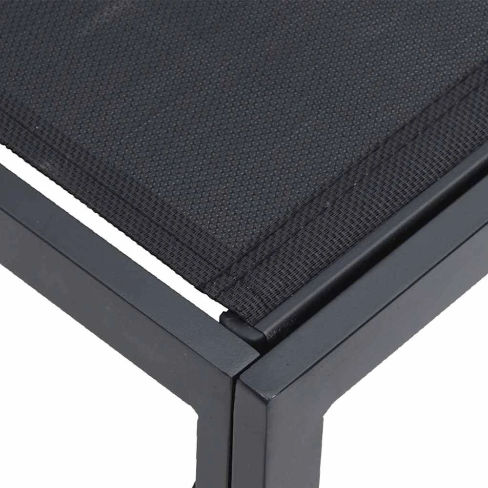 Sodo Sofų Rinkinys 8 vnt. Juoda Aliuminis