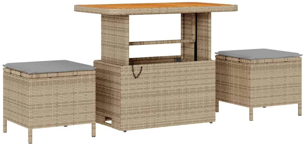 Sodo Sofų Rinkinys 8 vnt. Smėlio poliratanas
