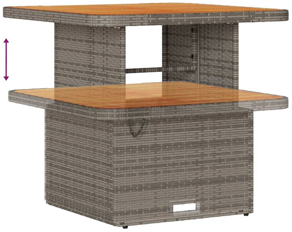 Sodo Sofų Rinkinys 9 vnt. 8-Vietų skaičius Pilka Poli ratanas