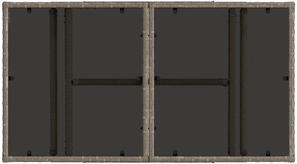 Sodo Sofų Rinkinys 9 vnt. Pilka ir tamsiai pilka poliratanas