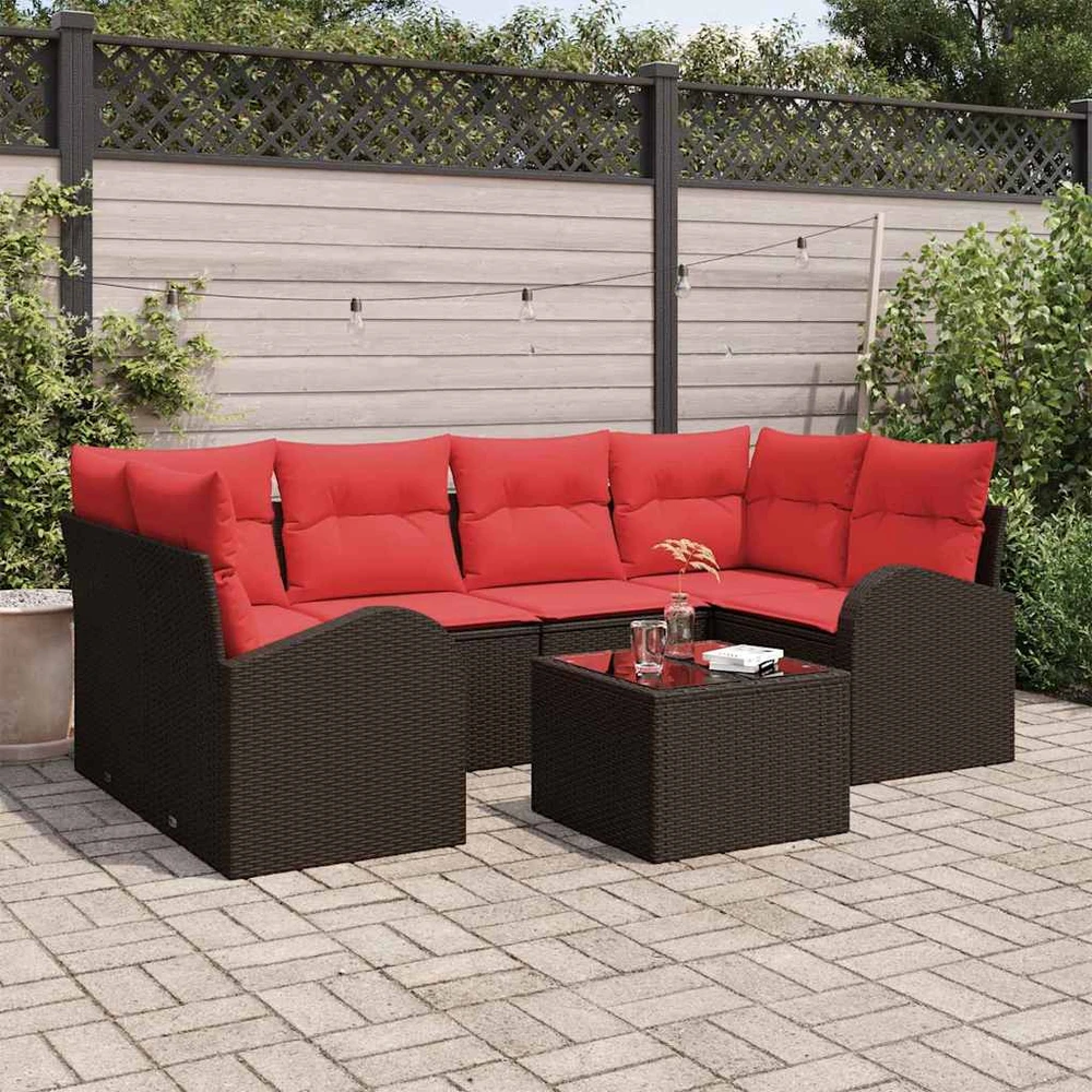 Sodo Sofų Rinkinys Ruda 55 x 55 x 37 cm poliratanas