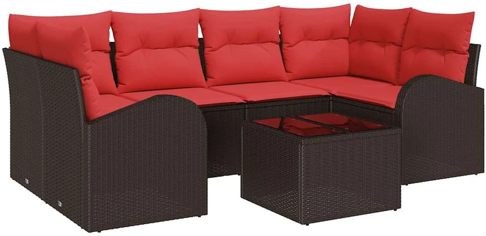 Sodo Sofų Rinkinys Ruda 55 x 55 x 37 cm poliratanas