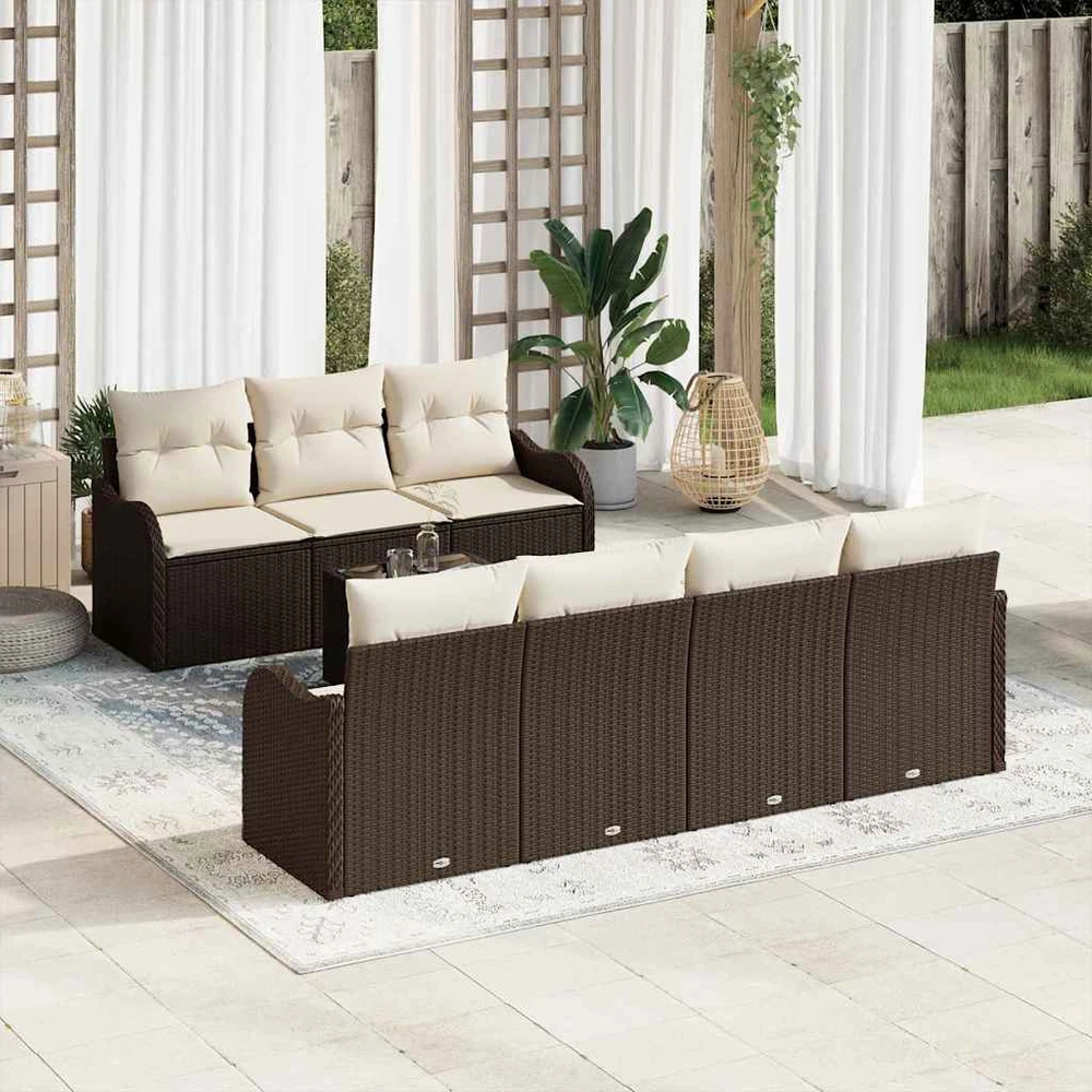 Sodo Sofų Rinkinys Ruda 55 x 55 x 37 cm poliratanas