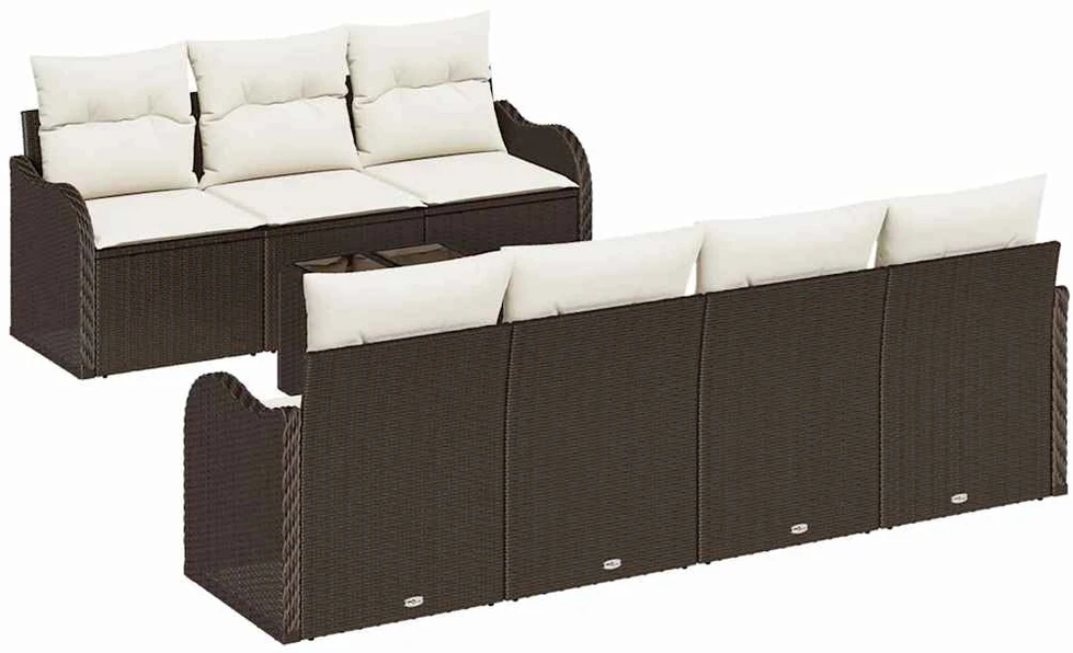 Sodo Sofų Rinkinys Ruda 55 x 55 x 37 cm poliratanas