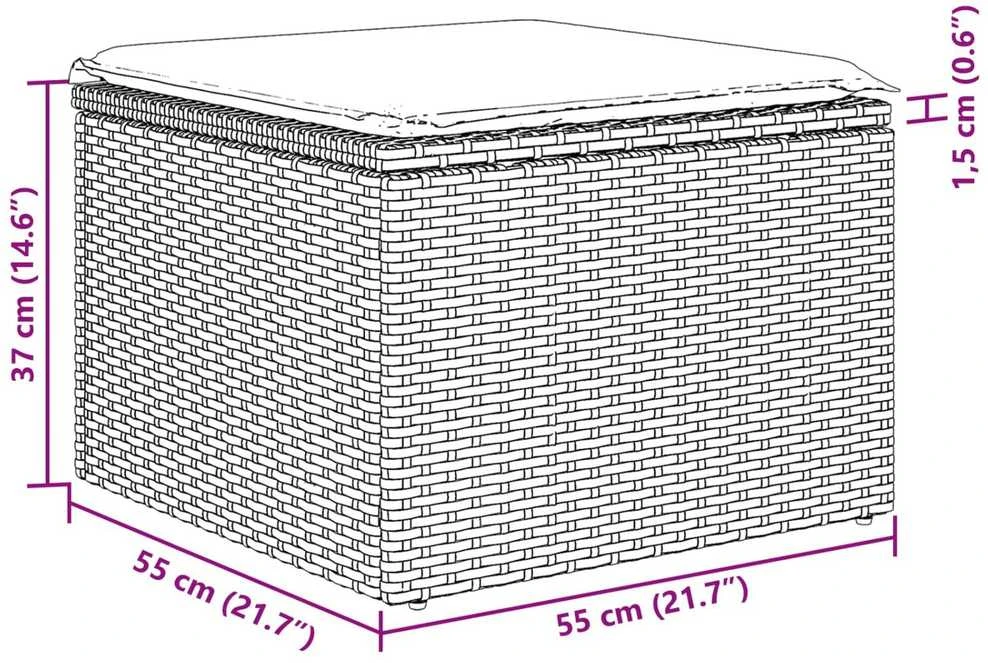 Sodo Sofų Rinkinys 6 vnt. 5-Vietų skaičius Juoda Poliratanas