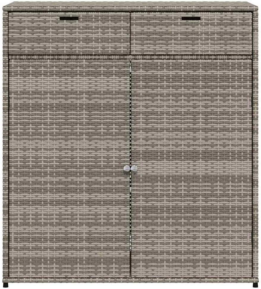 Sodo spintelė daiktams, pilka, 105x55x113cm, poliratanas