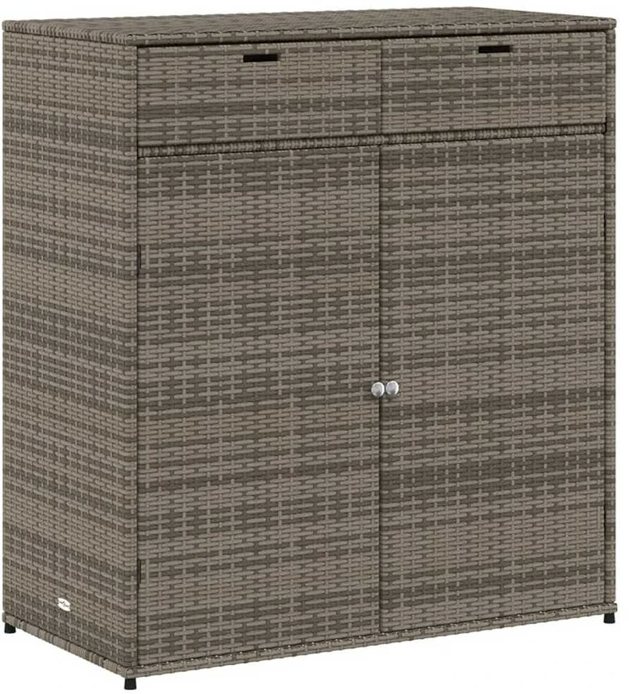 Sodo spintelė daiktams, pilka, 105x55x113cm, poliratanas