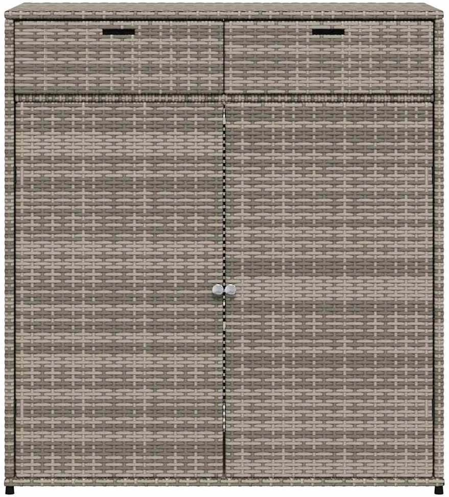 Sodo spintelė daiktams, pilka, 105x55x113cm, poliratanas
