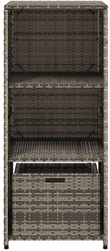 Sodo spintelė daiktams, pilka, 50x55x115cm, poliratanas