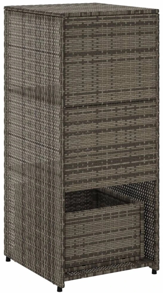 Sodo spintelė daiktams, pilka, 50x55x115cm, poliratanas