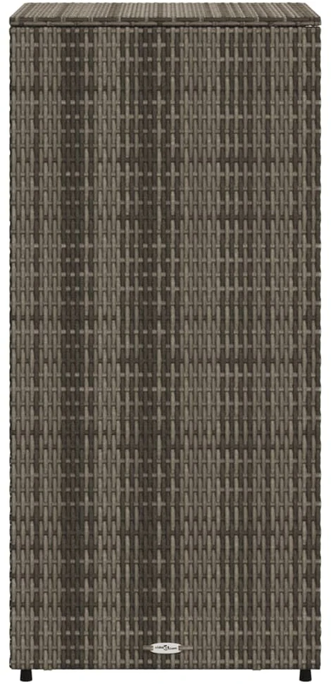 Sodo spintelė daiktams, pilka, 50x55x115cm, poliratanas