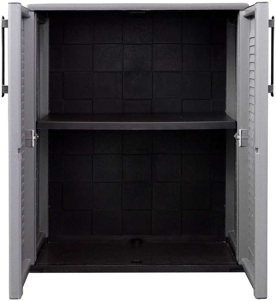 Sodo spintelė daiktams, pilkos/juodos spalvos, 68x37x84cm, PP