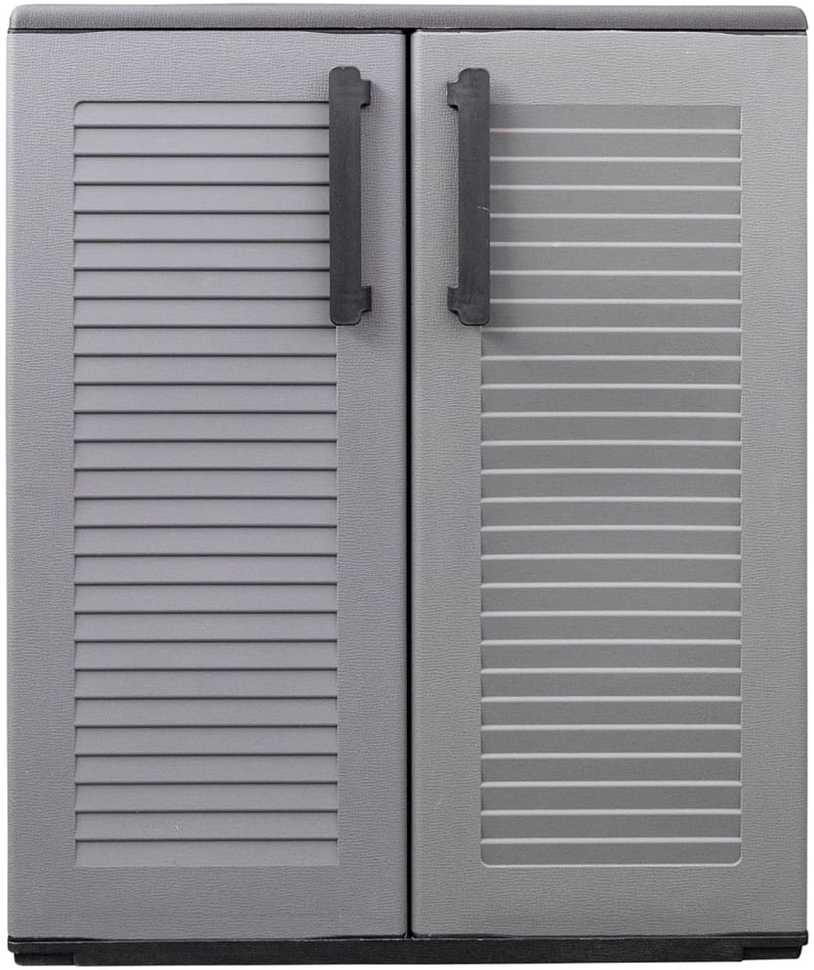 Sodo spintelė daiktams, pilkos/juodos spalvos, 68x37x84cm, PP