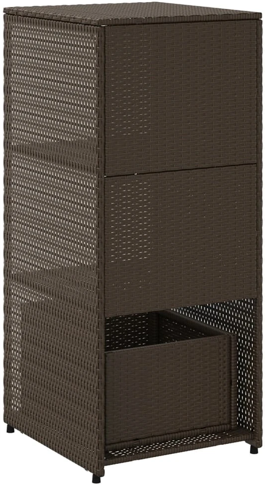 Sodo spintelė daiktams, ruda, 50x55x115cm, poliratanas