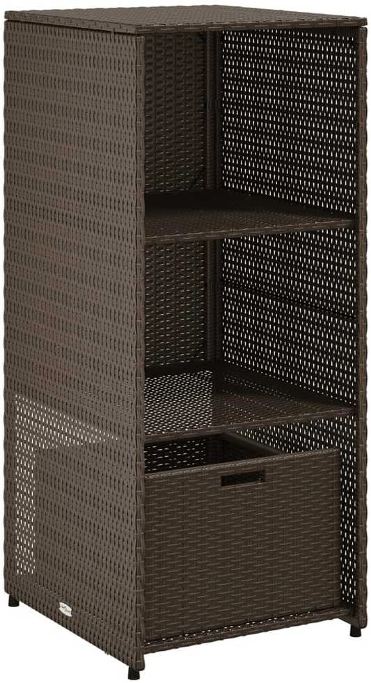 Sodo spintelė daiktams, ruda, 50x55x115cm, poliratanas