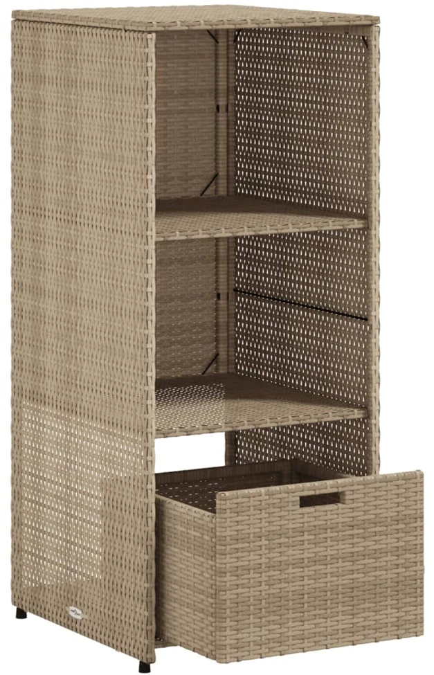 Sodo spintelė daiktams, smėlio, 50x55x115cm, poliratanas