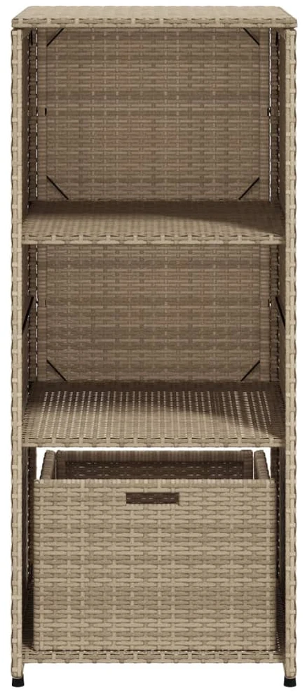 Sodo spintelė daiktams, smėlio, 50x55x115cm, poliratanas
