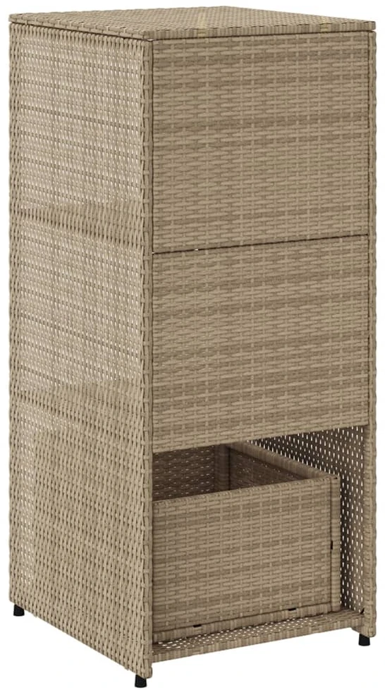 Sodo spintelė daiktams, smėlio, 50x55x115cm, poliratanas